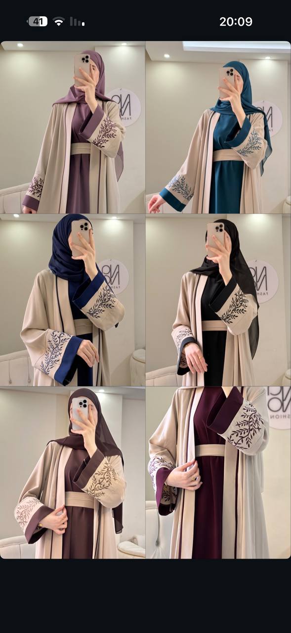 Glow عبايه نانو كريب