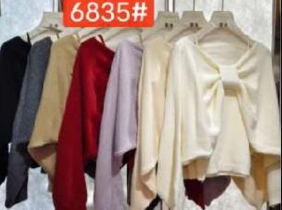 بلوزه صوف ببيونه 6835,,T14